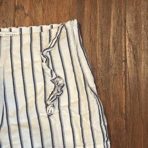 Small - English Factory High Waist Blue and White Shorts - Picture 12 of 12